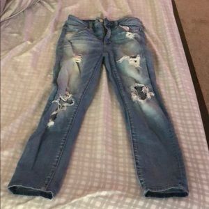 High rise jegging crop